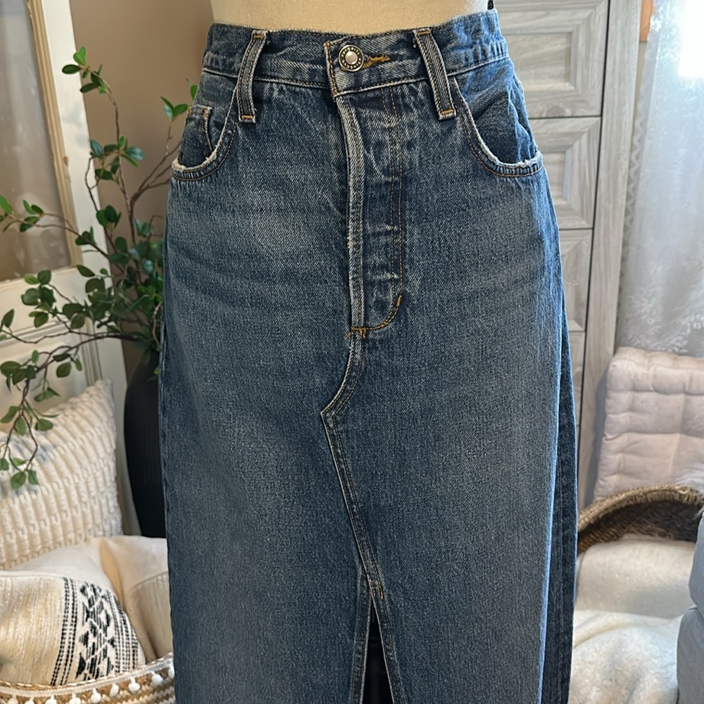 NWT | Favorite Daughter ‘The Sadie’ Maxi Denim Skirt - Picture 4 of 14